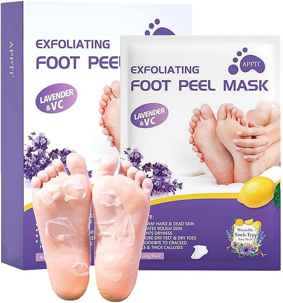 Sadoer Glycolic Acid Foot Peeling Mask (1 Pair), Korean Peeling & Exfoliating | Deep Exfoliation with Glycolic Acid, Removes Dead Skin, Cruelty-Free, Foot Peel Off Mask