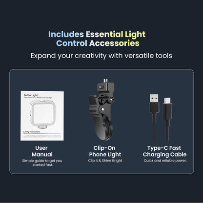 Enzzs Creator Selfie Light – Portable 3-Mode Studio Glow