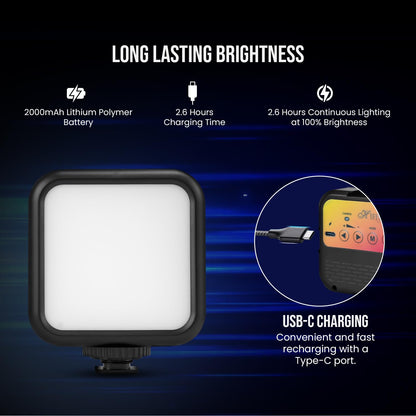 Enzzs Creator Selfie Light – Portable 3-Mode Studio Glow